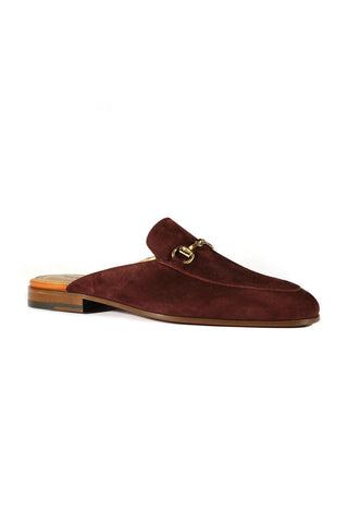 Valentino 19700 Amarone Suede Slipper Mules (VAL1004)-AmbrogioShoes