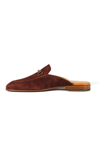 Valentino 19700 Amarone Suede Slipper Mules (VAL1004)-AmbrogioShoes