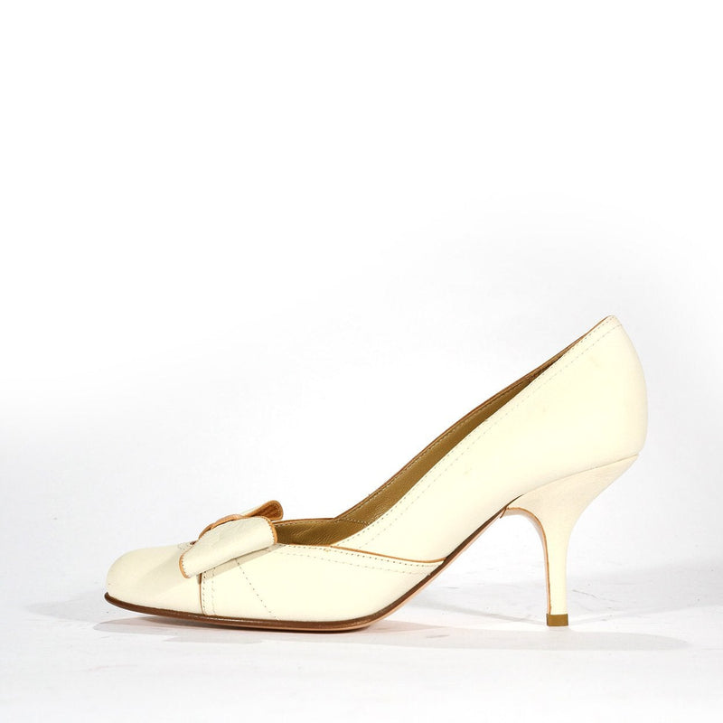 Valentino Garavani Women's Shoes White Calf-Skin Leather High-Heel Sandals (VALW05)-AmbrogioShoes