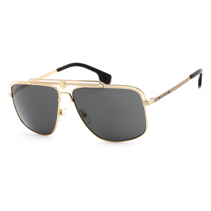 Versace 0VE2242 Sunglasses Gold/Dark Grey-AmbrogioShoes