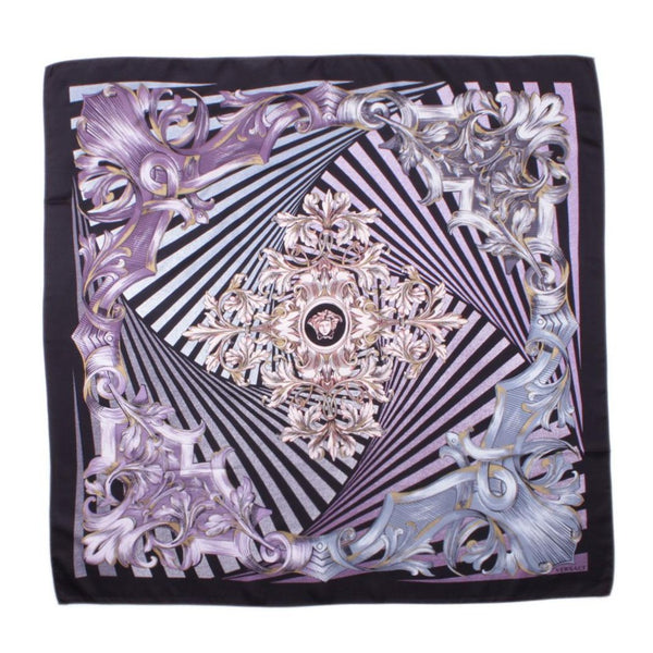 Versace Geometric Kaleidoscope Pattern Shawl In Purple & Blue(VER106)-AmbrogioShoes