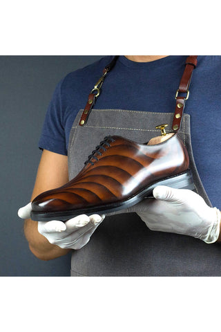 Ambrogio Dune Patina Leather Wholecut Oxford-AmbrogioShoes
