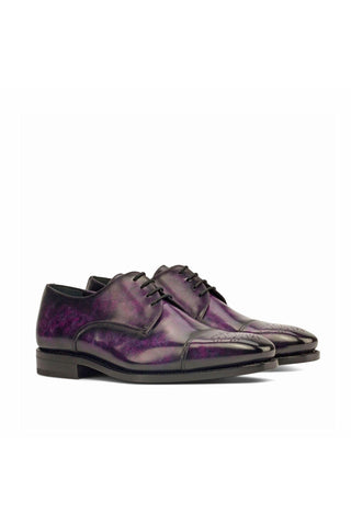 Ambrogio Purple Patina Leather Derby (AMB1465)-AmbrogioShoes