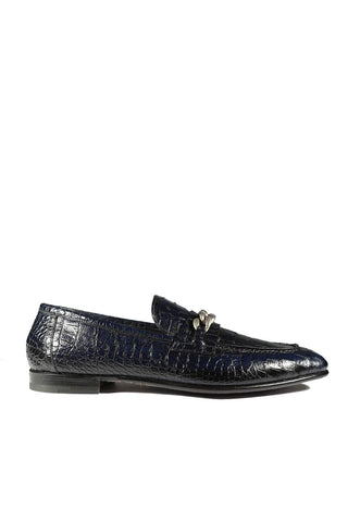 Jo Ghost 2955 Crocodile Print Leather Chain Loafers (JG5312)-AmbrogioShoes