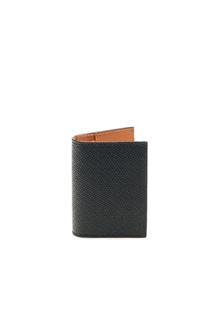 Magnanni 1280 Men's Black Pebble Leather Card Fold Wallet (MAW1006)-AmbrogioShoes